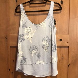 Partially sheer tank top